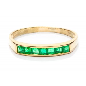 Prsteň so smaragdmi 2. polovica 20. storočia.