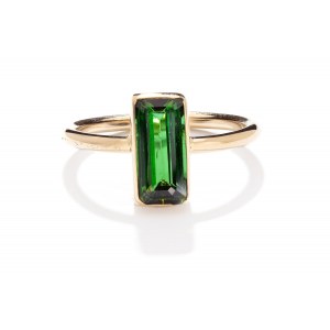 Gold ring with tourmaline 2nd half of 20th century.