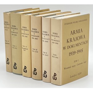 Home Army in documents 1939-1945.Vol.I-VI (complete)[London 1970-1989].