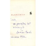 Rymkiewicz Marek Jaroslaw- Selection of poems [autograph and dedication][opr.graf.Andrzej Heidrich].