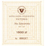 InterContinental Victoria Hotel - Invitation to New Year's Eve Night, Menu and Bon [Warsaw 1976].