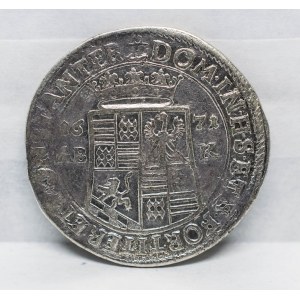 Mansfeld Johann Georg III 1/3 tolar 1671 ABK