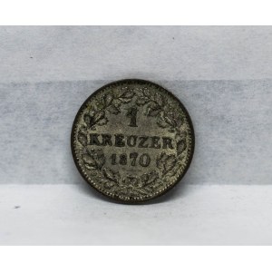 Hessen Darmstadt Ludwig III 1 krejcar 1870 stav 0/0 patina