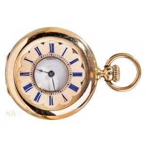 Patek Philippe, Halbdeckel-Taschenuhr (19./20. Jahrhundert) mit Goldkette