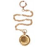 Patek Philippe, Half-covered pocket watch (19th/20th century) with gold chain