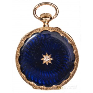 Patek Philippe, Pocket watch with diamond and gold devisee (19th/20th century).