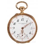 Patek Philippe, Pocket watch with diamond and gold devisee (19th/20th century).
