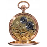 International Watch Co Schaffhausen, kapesní hodinky (1907) se zlatým řetízkem