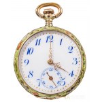 Longines, Pocket watch with rococo courtship scene (19th/20th century).