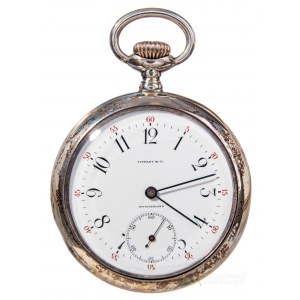 Tiffany &amp; Co, Silver pocket watch (19th/20th century).