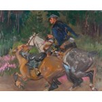 Wojciech Kossak (1856 Paříž - 1942 Krakov), Lancer na koni s looserem, 1941