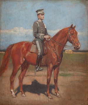 Antoni Piotrowski (1853 Nietulisko Duże k. Kunowa - 1924 Warszawa), Wojskowy na koniu