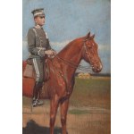 Antoni Piotrowski (1853 Nietulisko Duże bei Kunów - 1924 Warschau), Militärmann zu Pferd