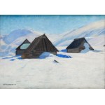 Alfred Terlecki (1883 Kielce - 1973 Zakopane), Szałasy w śniegu, 1929