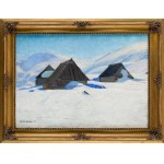 Alfred Terlecki (1883 Kielce - 1973 Zakopane), Shacks in the Snow, 1929