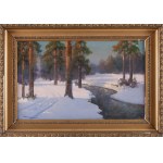 Wiktor Korecki (1890 Kamieniec Podolski - 1980 Milanówek bei Warschau), Winterlandschaft mit Bach