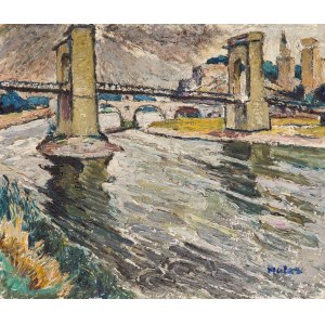 Maria Melania Mutermilch `Mela Muter (1876 Warsaw - 1967 Paris), Landscape from Avignon. Bridges over the Rhone, circa1940