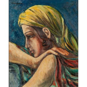 Szymon (Shamay) Mondzain (Mondszajn) (1890 Chelm - 1979 Paříž), Portrét ženy ve žlutém závoji
