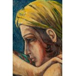 Szymon (Szamaj) Mondzain (Mondszajn) (1890 Chełm - 1979 Paryż), Portret kobiety w żółtym zawoju