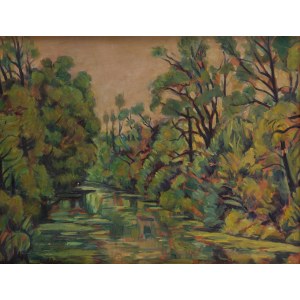 Michel Adlen (1898 Lutsk, Ukraine - 1980 Paris, Frankreich), Der Fluss Yerres (La riviere de Yerres), 1956