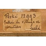 Jean (Jan Miroslaw Peszke) Peske (1870 Golta, Ukraine - 1949 Le Mans, France), Road by the church (Entrée de village et cimetière).