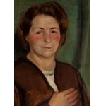 Wojciech Weiss (1875 Leorda, Romania - 1950 Kraków), Portrait of Wanda Mucha, mother of the artist Janina Muszanka Łakomska, 1940s.