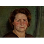Wojciech Weiss (1875 Leorda, Romania - 1950 Kraków), Portrait of Wanda Mucha, mother of the artist Janina Muszanka Łakomska, 1940s.