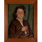 Wojciech Weiss (1875 Leorda, Romania - 1950 Kraków), Portrait of Wanda Mucha, mother of the artist Janina Muszanka Łakomska, 1940s.