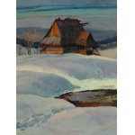 Michał Stańko (1901 Sosnowiec - 1969 Zakopane), Cottage in the Mountains, 1953