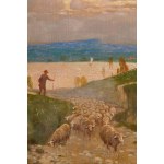 Jan Klępiński (1872 - 1913), Landscape with a Shepherd