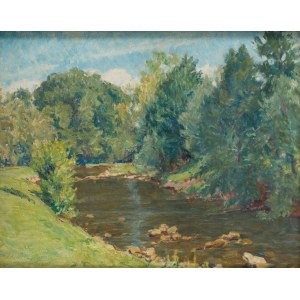 Józef Wodyński (1884 Pawłokoma near Jasło - 1947 Polanica Zdrój), By the stream, 1946