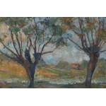 Zdzisław Przebindowski (1902 Kraków - 1986 ), Landscape with willows, 1943
