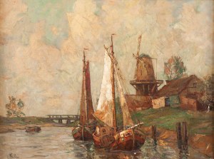 Rudolf Priebe (1889 Szulakowo - 1956 Rudolfstadt), Nad kanałem w Holandii