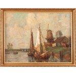 Rudolf Priebe (1889 Szulakowo - 1956 Rudolfstadt), By the canal in the Netherlands