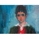Jakub Zucker (1900 Radom - 1981 New York), Portrait of a boy in a red sweater