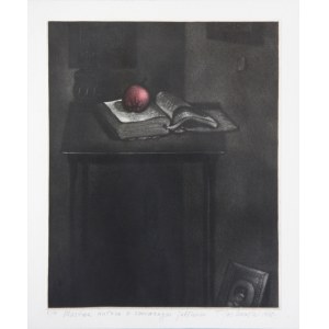 Tadeusz Jackowski (geb. 1936), Stilleben mit rotem Apfel, 1978