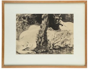 Pablo Picasso (1881 Malaga - 1973 Mougins), Faun i nimfa