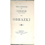 KONOPNICKA - POEZYE W NOWYM UKŁADZIE IV. OBRAZKI. wyd.1 z 1903r.
