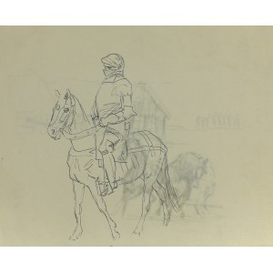 Ludwik MACIĄG (1920-2007), Knight on horseback 18 x 22.5 cm