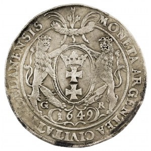 Polska, Gdańsk. Talar 1649. Jan Kazimierz (1648-1668)