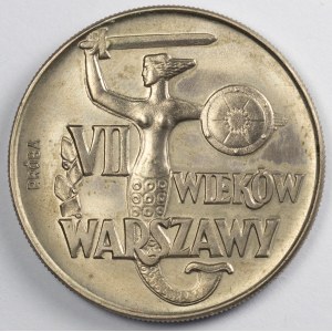 PRL. Miedzionikiel SAMPLE. 10 zl. VII WIEKÓW WARSZAWY, 1965.