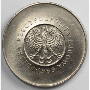 PRL. PROBE Nickel. 10 zl. 25-JÄHRIGES JUBILÄUM DER PRL, 1969.
