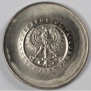 PRL. PROBE Nickel. 10 zl. 25-JÄHRIGES JUBILÄUM DER PRL, 1969.