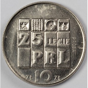 PRL. PRÓBA Nikiel. 10 zł. 25-LECIE PRL, 1969.