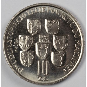 PRL. PROBE Nickel. 10 zl. RÜCKKEHR INS MUTTERLAND, 1970.