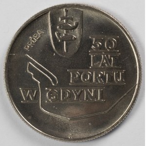 PRL. PROBE Nickel. 10 zl. 50 JAHRE DES HAFENS VON GDINGEN, 1972.