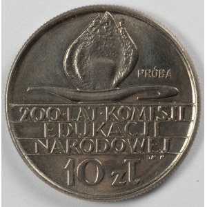 PRL. PROBE Nickel. 10 zl. ZWEIHUNDERT JAHRE K.E.N., 1973.