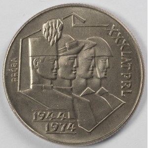 PRL. SAMPLE Nickel. 20 zl. XXX YEARS OF PRL, 1974.
