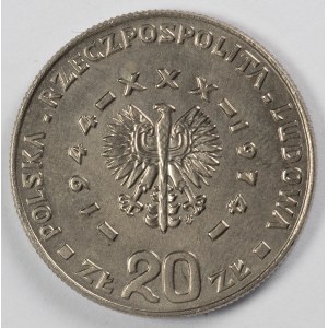 PRL. PROBE Nickel. 20 zl. XXX JAHRE DER PRL, 1974.