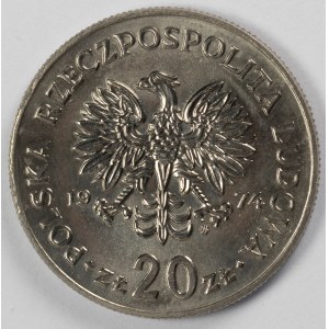 PRL. SAMPLE Nickel. 20 zl. NOWOTKO, 1974.